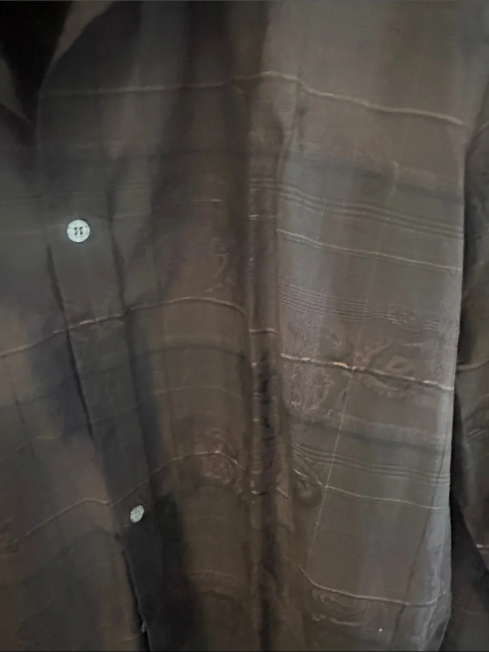 Ted Baker Black Plaid Paisley Button-Down Shirt - Picture 3 of 7